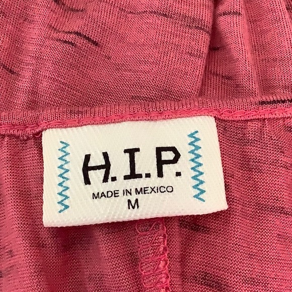 H.I.P. Pink Jersey Knit Cold Shoulder Top Size M - Picture 6 of 9